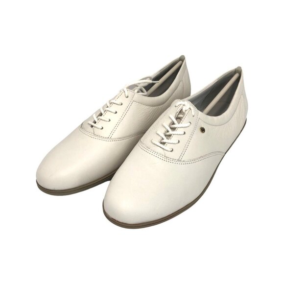 Easy Spirit Shoes Sz 10 B ES Motion Sneakers White Leather Oxford New - Picture 1 of 7